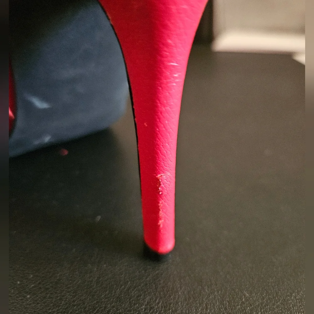 Steve Madden Women's Knock Red Leather Stiletto Ankle Bootie Size 8